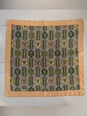 LIBERTY OF LONDON multicolor floral silk scarf - green, black, tan